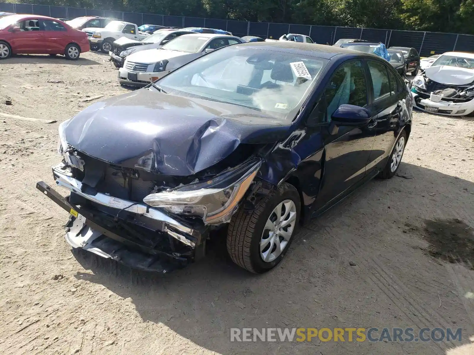 2 Photograph of a damaged car 5YFEPRAE2LP092299 TOYOTA COROLLA 2020