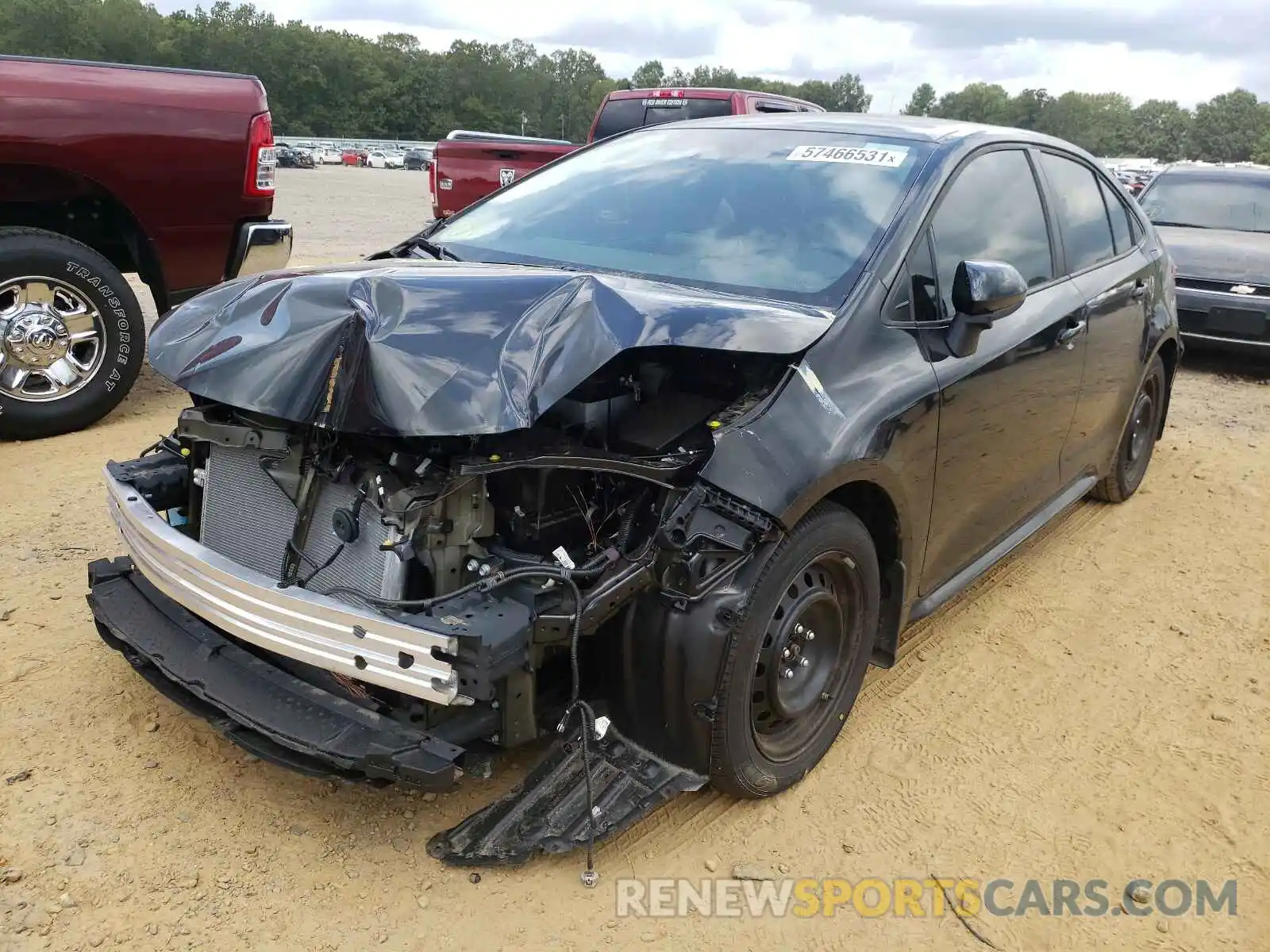 2 Photograph of a damaged car 5YFEPRAE2LP092576 TOYOTA COROLLA 2020