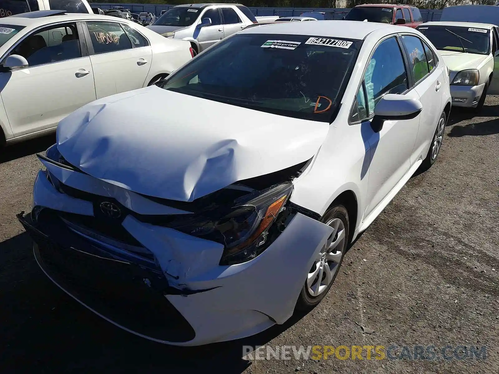 2 Photograph of a damaged car 5YFEPRAE2LP095462 TOYOTA COROLLA 2020