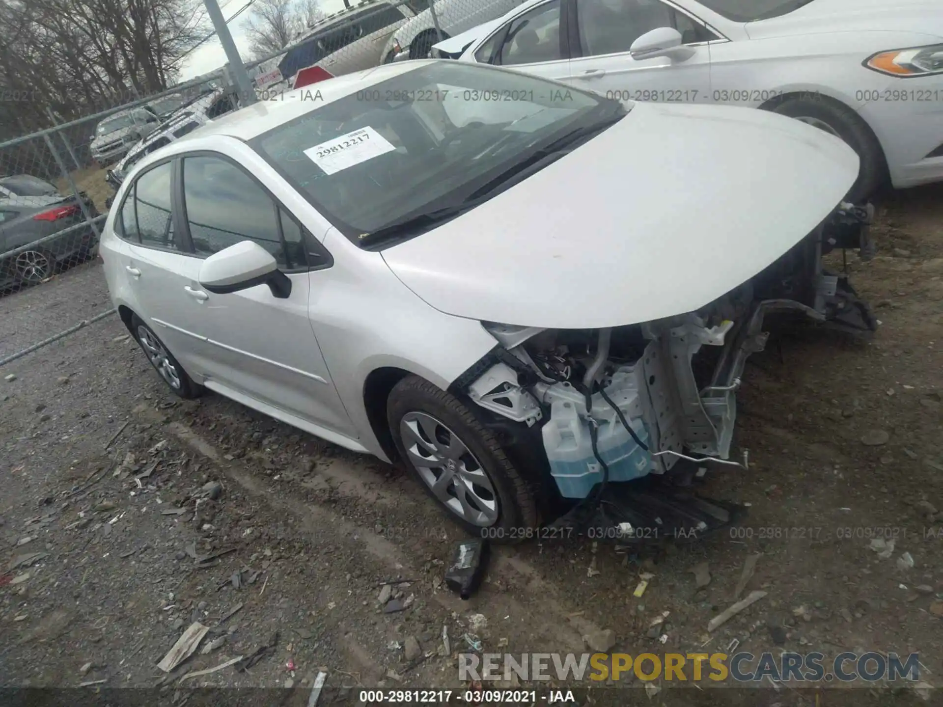 1 Photograph of a damaged car 5YFEPRAE2LP096059 TOYOTA COROLLA 2020