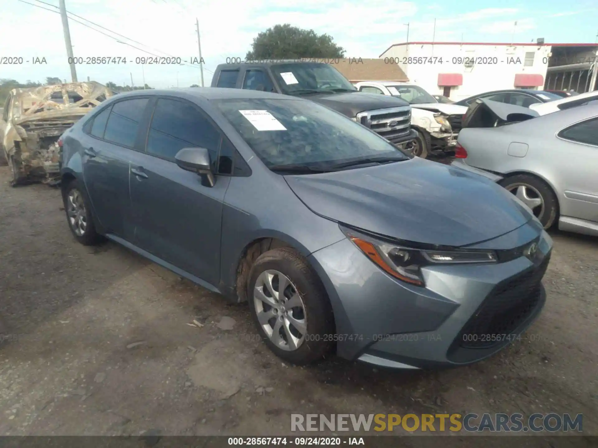 1 Photograph of a damaged car 5YFEPRAE2LP096191 TOYOTA COROLLA 2020