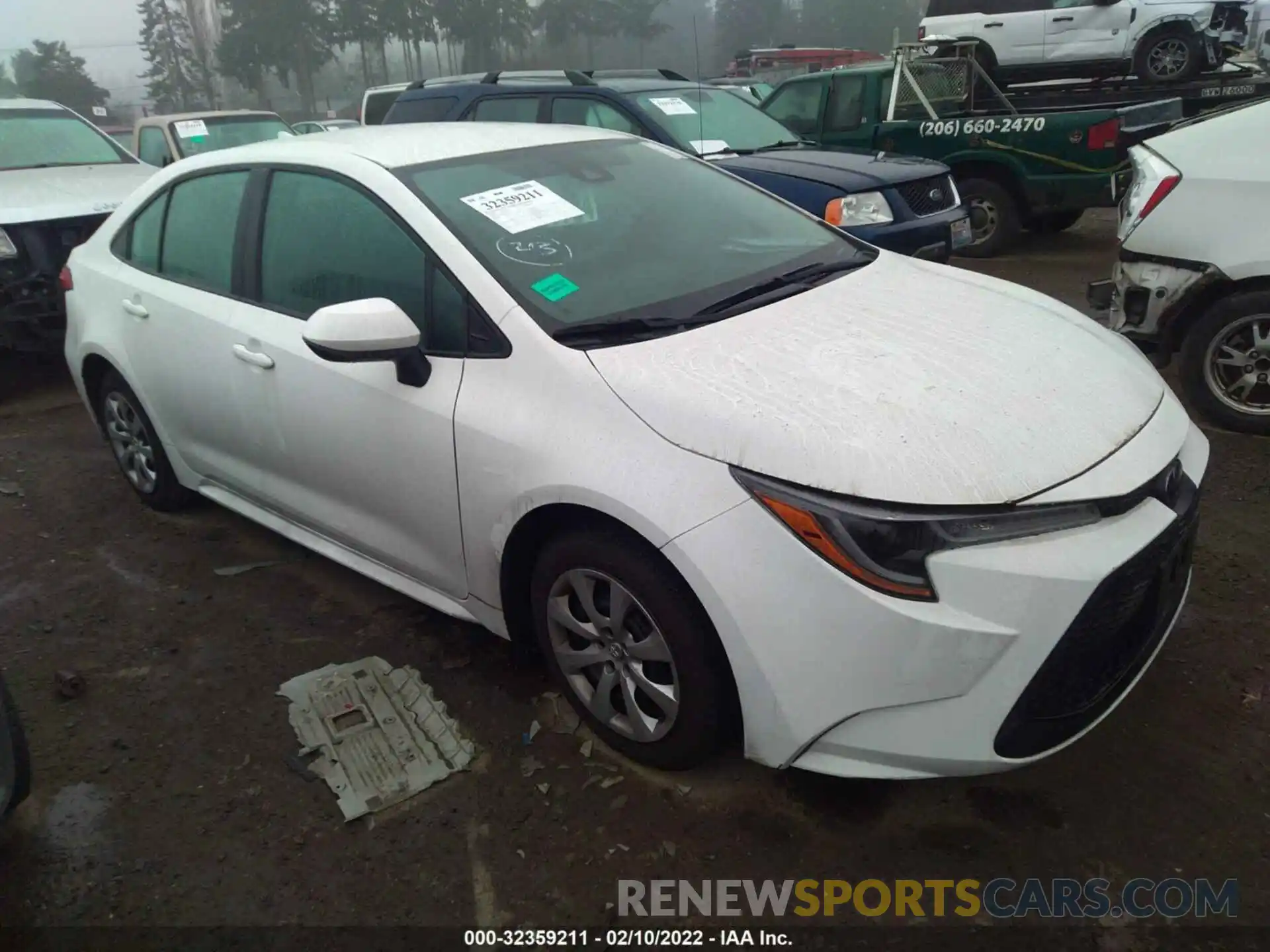 1 Photograph of a damaged car 5YFEPRAE2LP097115 TOYOTA COROLLA 2020