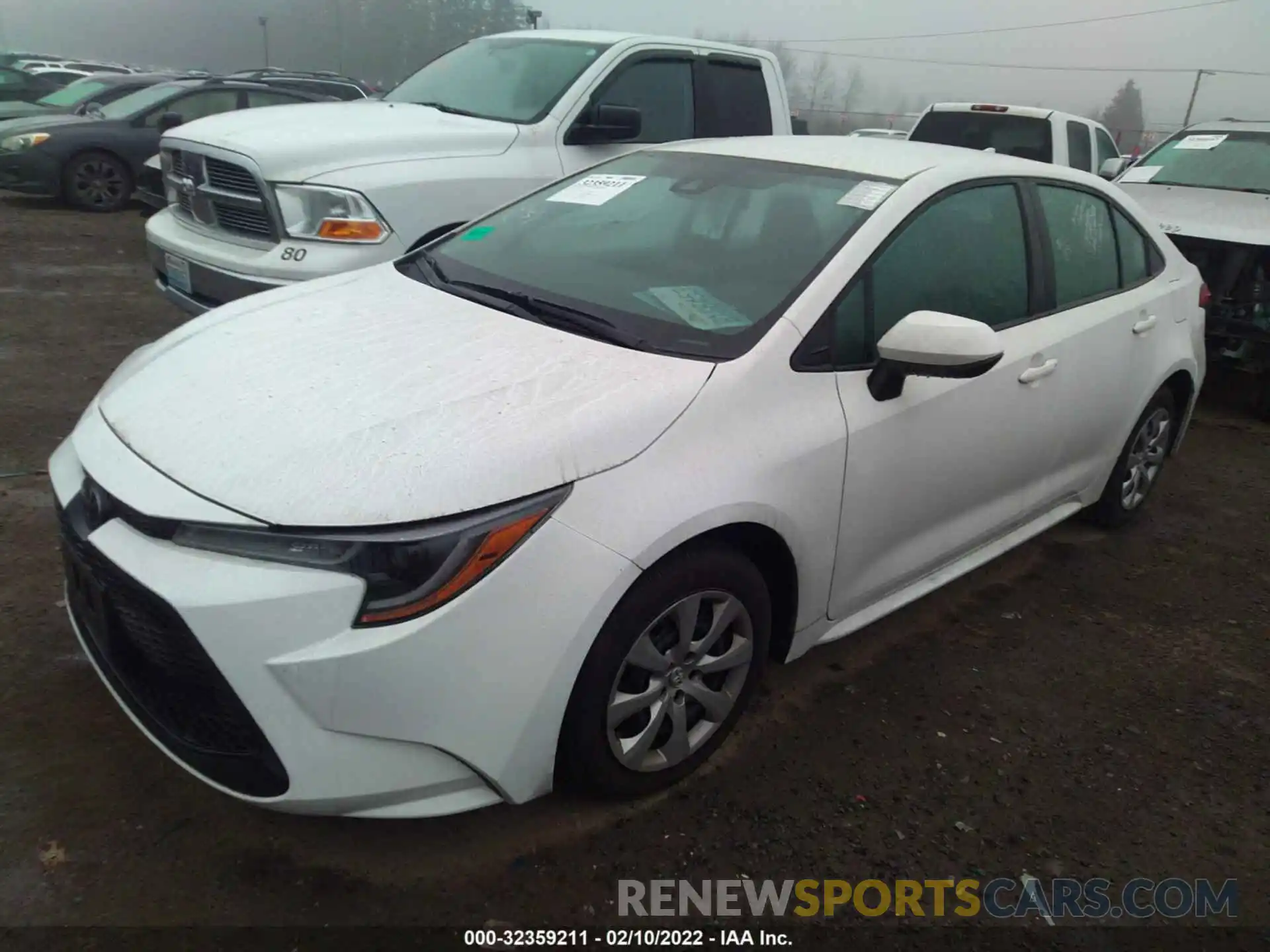 2 Photograph of a damaged car 5YFEPRAE2LP097115 TOYOTA COROLLA 2020