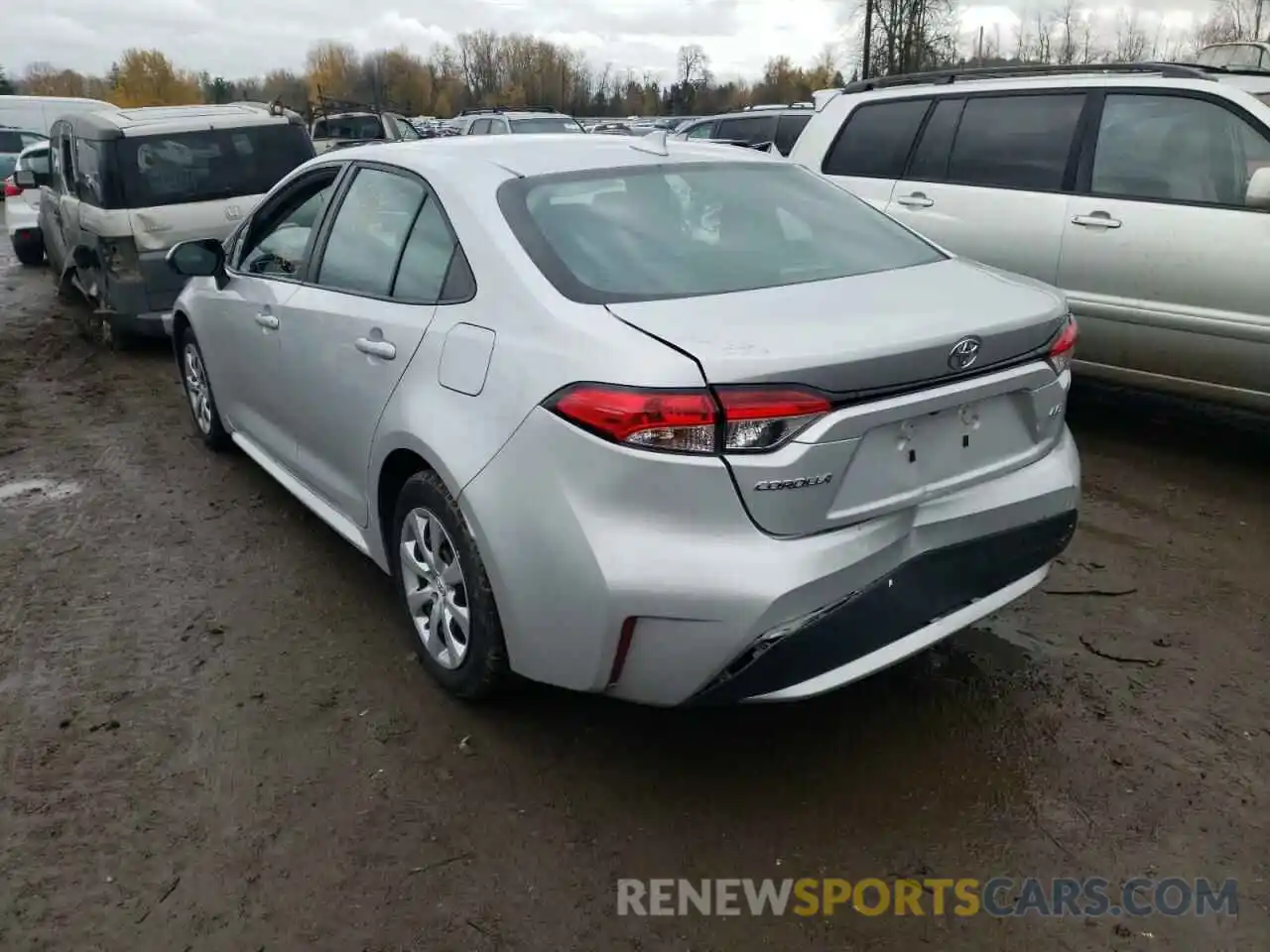 3 Photograph of a damaged car 5YFEPRAE2LP098491 TOYOTA COROLLA 2020