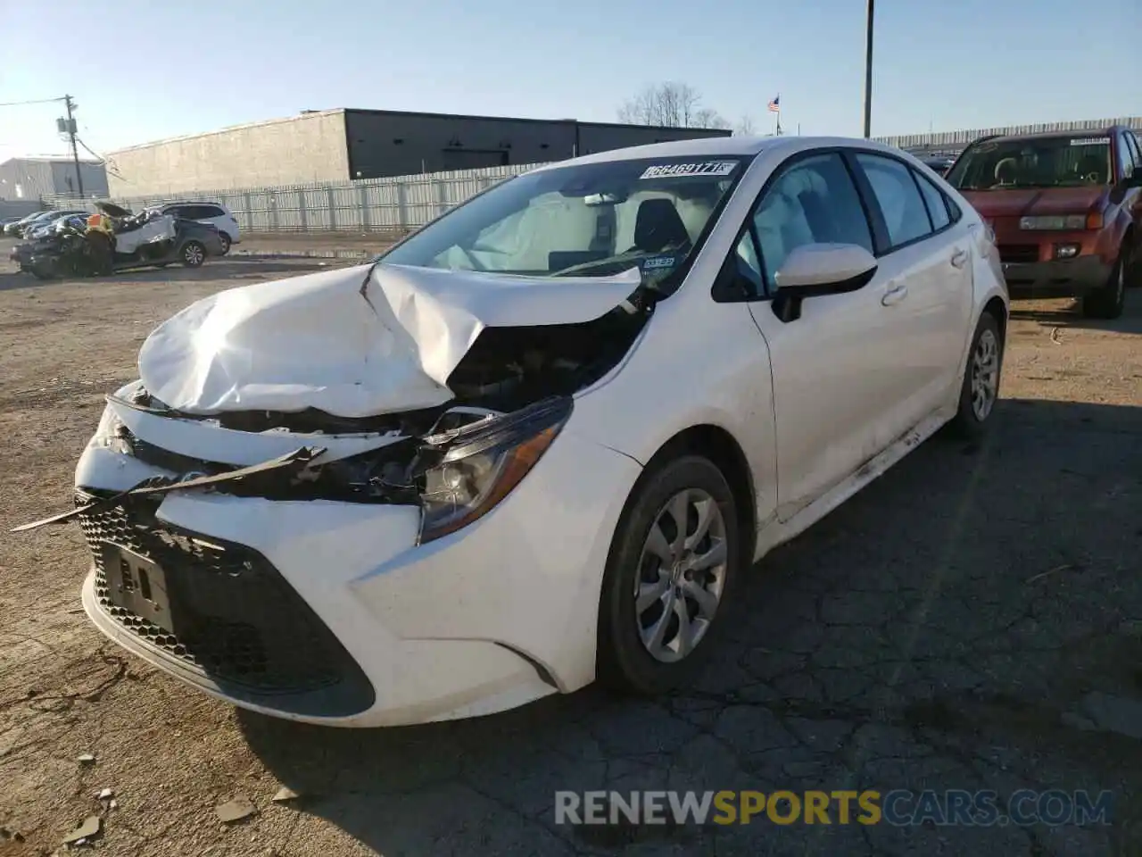 2 Photograph of a damaged car 5YFEPRAE2LP103608 TOYOTA COROLLA 2020