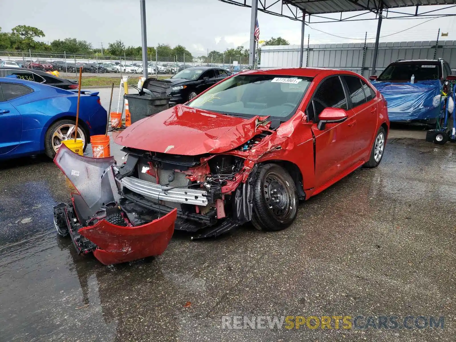 2 Photograph of a damaged car 5YFEPRAE2LP103737 TOYOTA COROLLA 2020