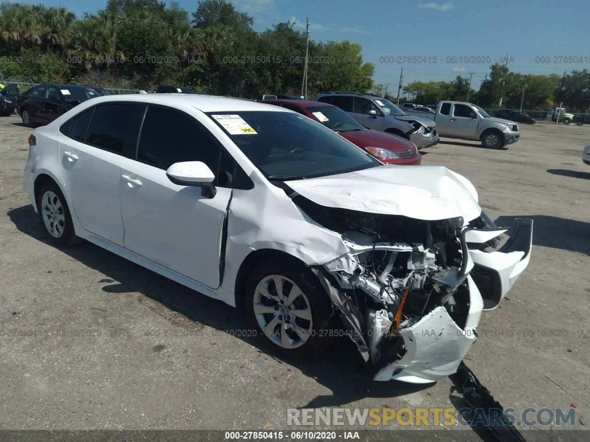 1 Photograph of a damaged car 5YFEPRAE2LP104127 TOYOTA COROLLA 2020