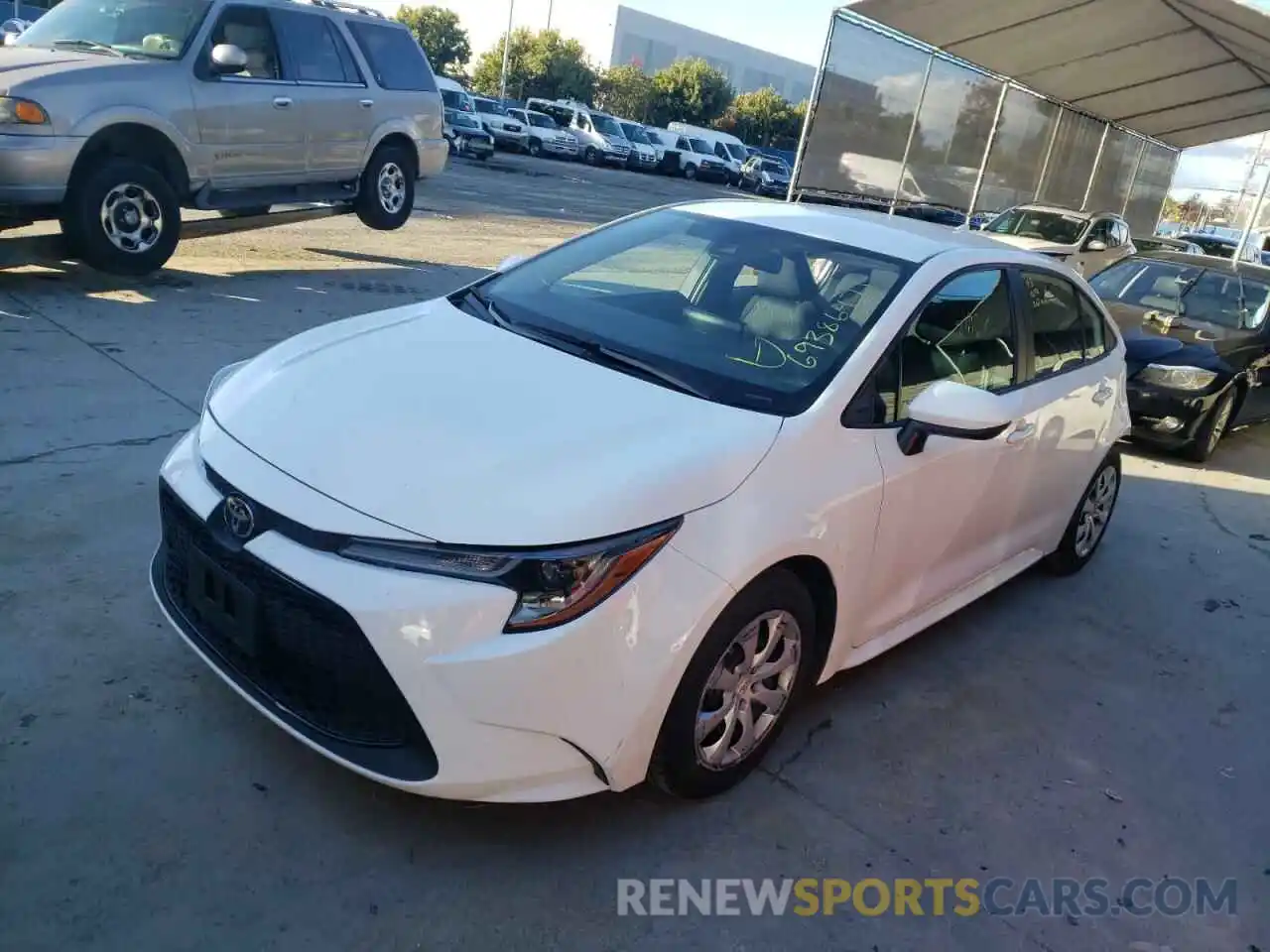 2 Photograph of a damaged car 5YFEPRAE2LP104922 TOYOTA COROLLA 2020