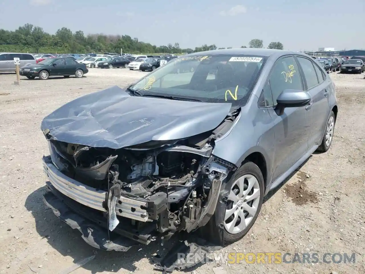 2 Photograph of a damaged car 5YFEPRAE2LP105410 TOYOTA COROLLA 2020