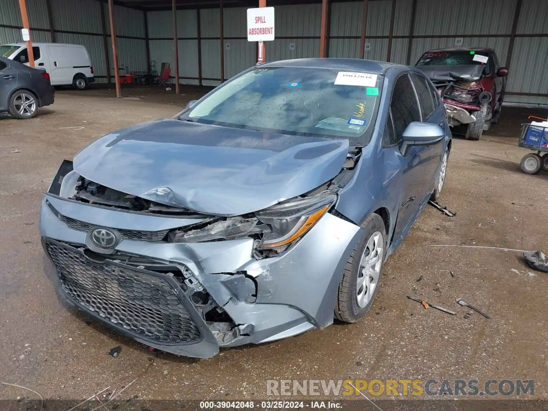 2 Photograph of a damaged car 5YFEPRAE2LP105584 TOYOTA COROLLA 2020