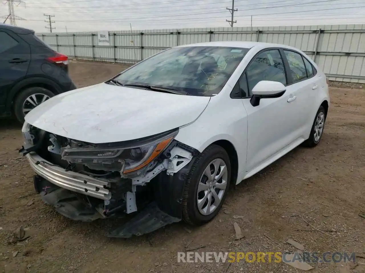 2 Photograph of a damaged car 5YFEPRAE2LP106590 TOYOTA COROLLA 2020