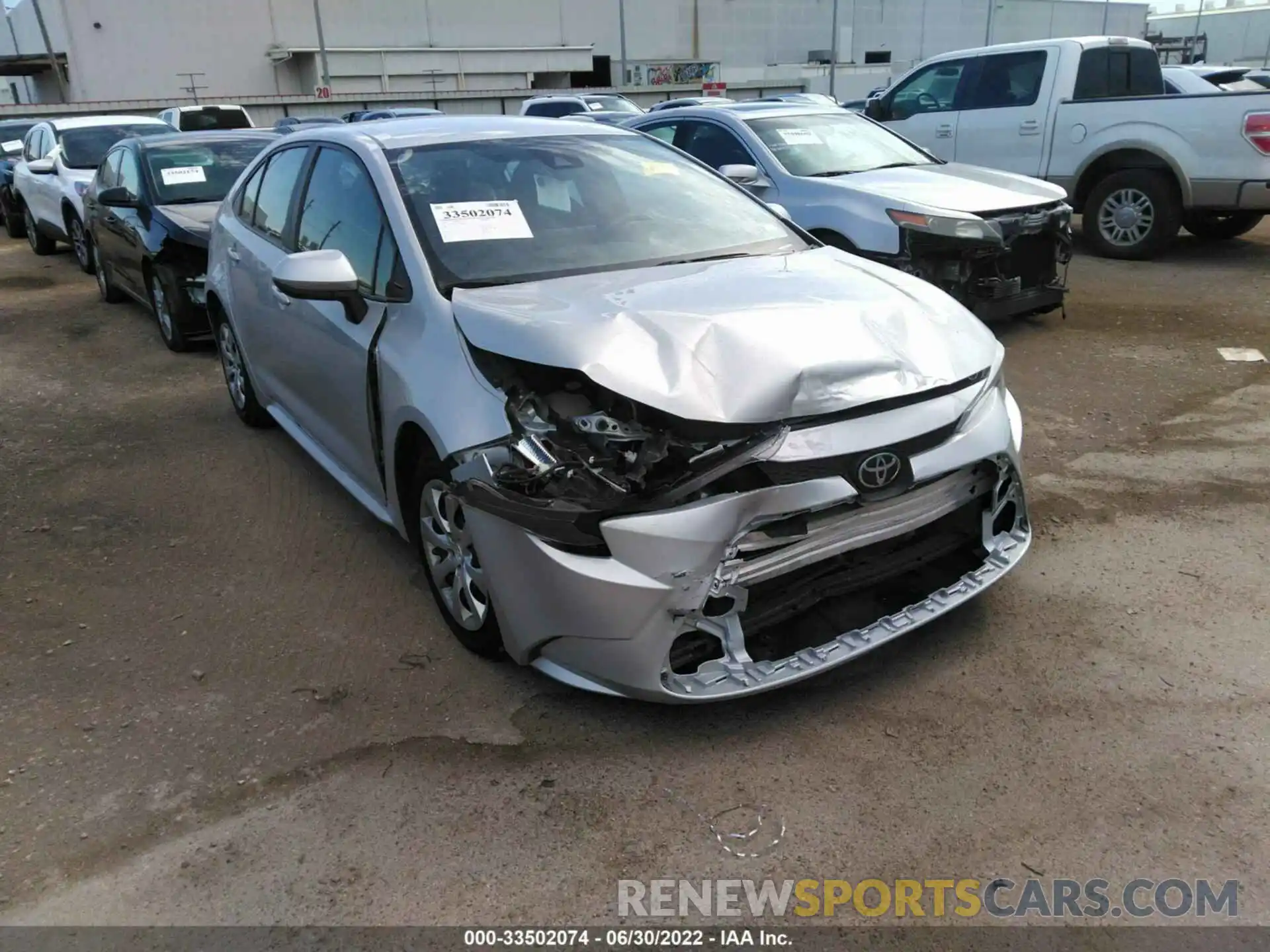 1 Photograph of a damaged car 5YFEPRAE2LP106640 TOYOTA COROLLA 2020