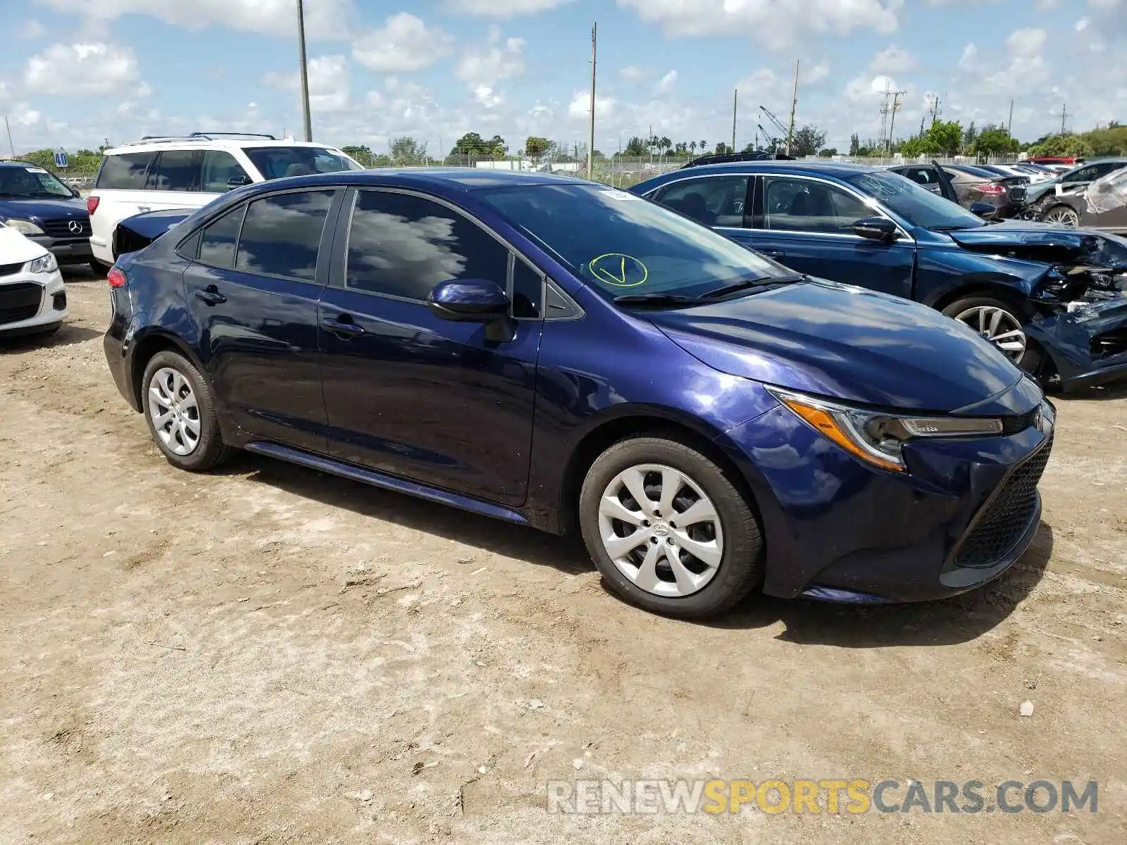 1 Photograph of a damaged car 5YFEPRAE2LP106766 TOYOTA COROLLA 2020