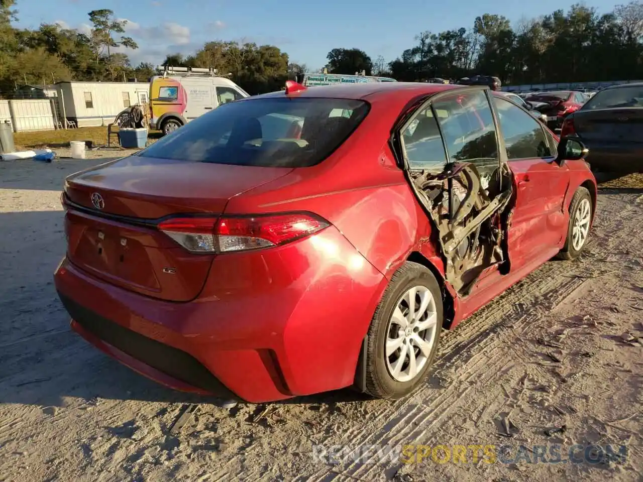 4 Photograph of a damaged car 5YFEPRAE2LP107335 TOYOTA COROLLA 2020