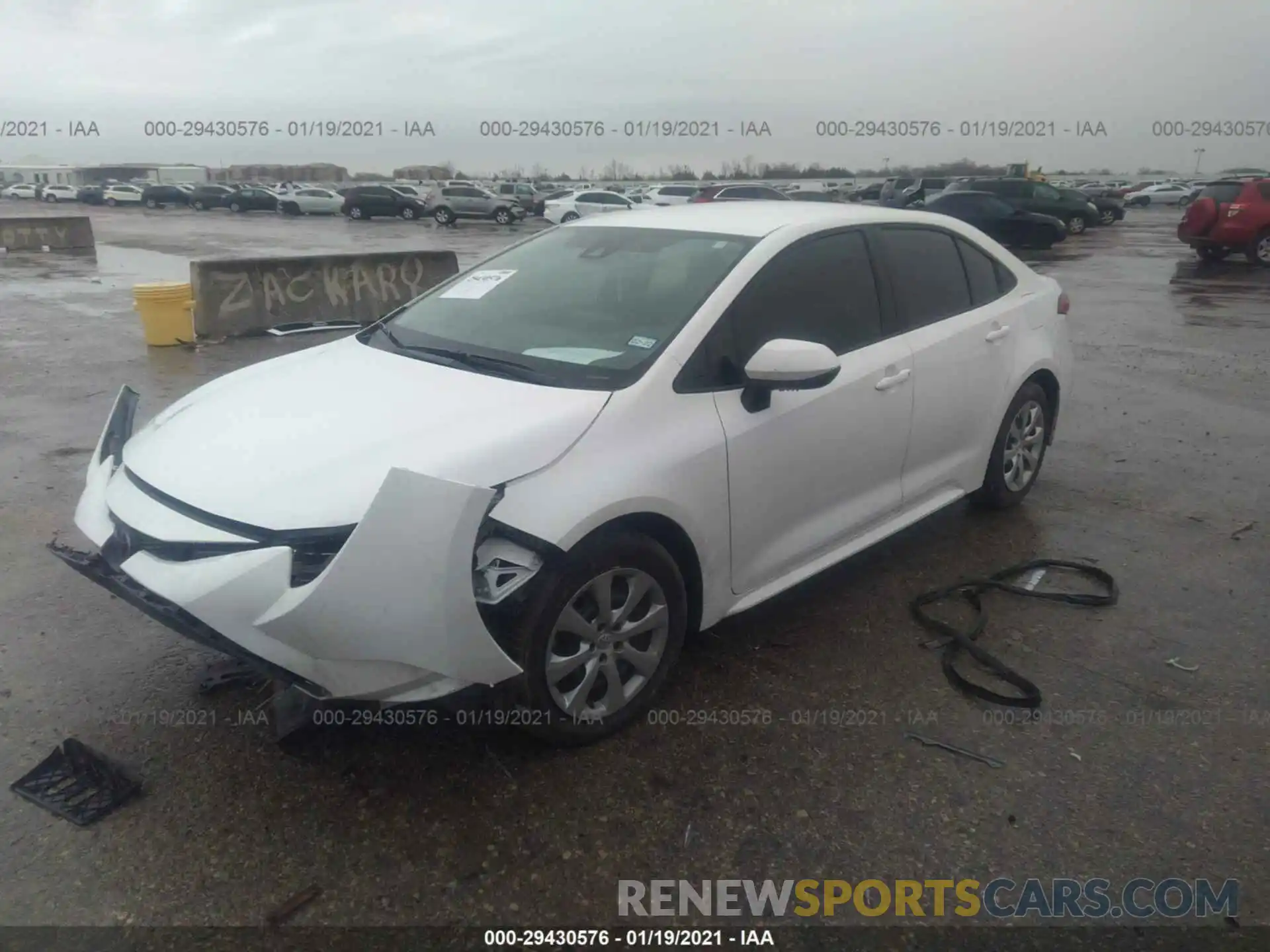 2 Photograph of a damaged car 5YFEPRAE2LP108999 TOYOTA COROLLA 2020