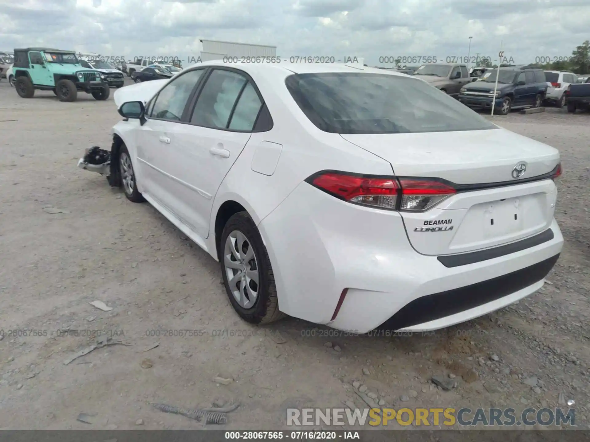 3 Photograph of a damaged car 5YFEPRAE2LP110106 TOYOTA COROLLA 2020