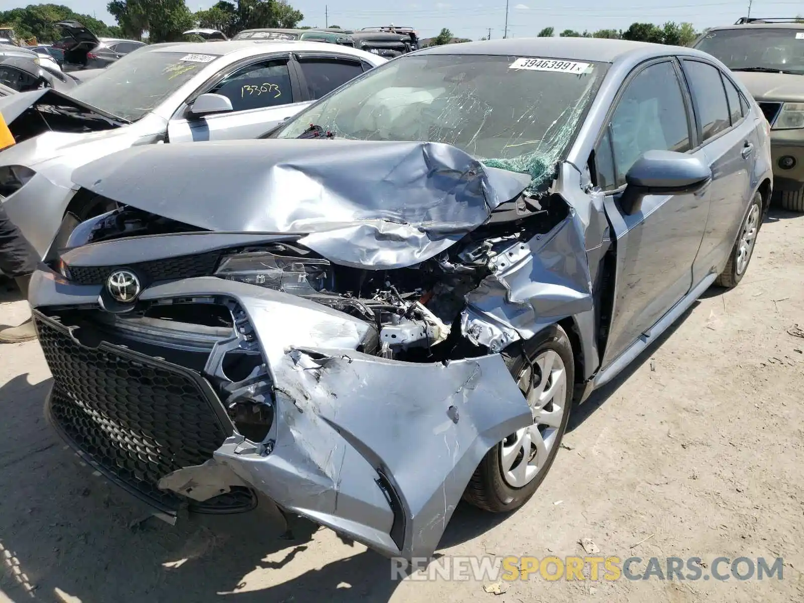 2 Photograph of a damaged car 5YFEPRAE2LP110168 TOYOTA COROLLA 2020