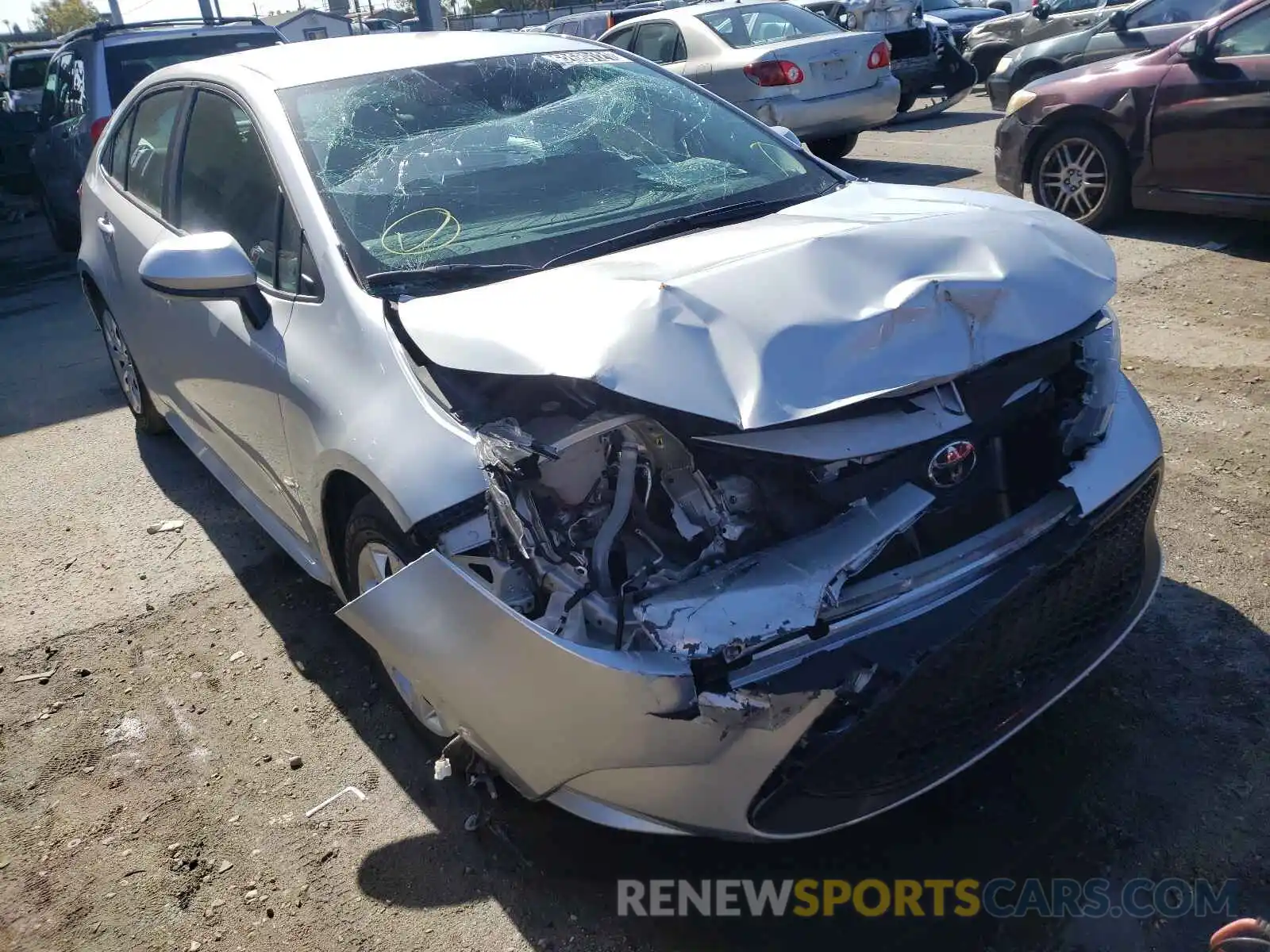 1 Photograph of a damaged car 5YFEPRAE2LP110784 TOYOTA COROLLA 2020