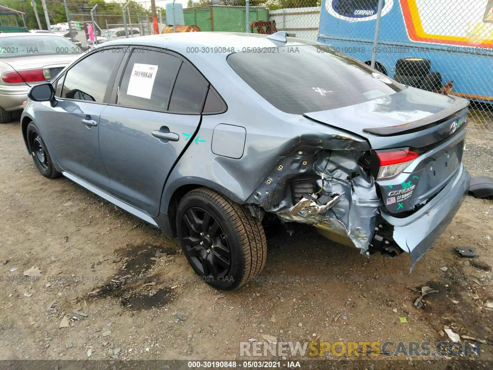 3 Photograph of a damaged car 5YFEPRAE2LP110963 TOYOTA COROLLA 2020