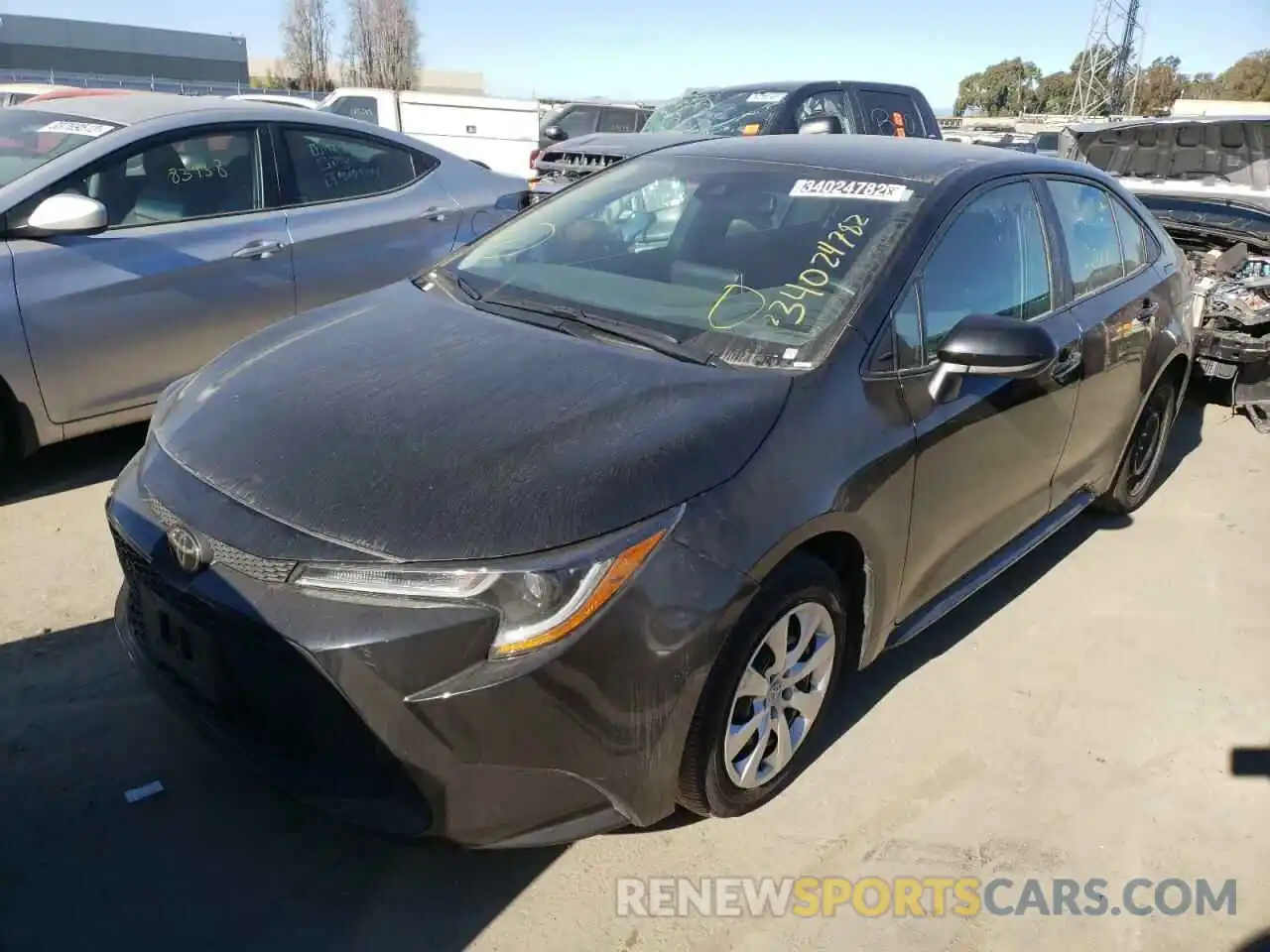 2 Photograph of a damaged car 5YFEPRAE2LP113880 TOYOTA COROLLA 2020