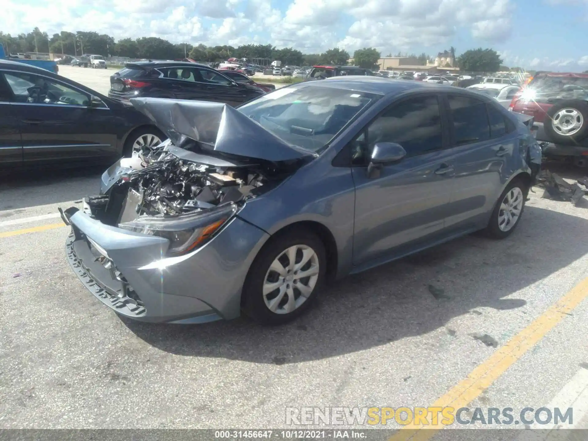 2 Photograph of a damaged car 5YFEPRAE2LP115998 TOYOTA COROLLA 2020