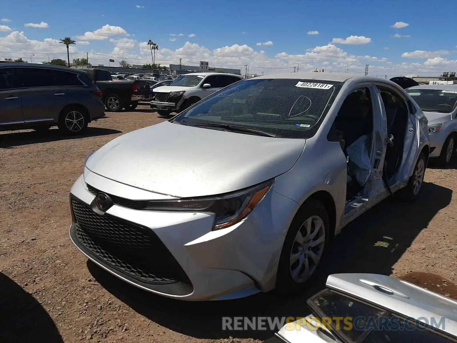 2 Photograph of a damaged car 5YFEPRAE2LP116052 TOYOTA COROLLA 2020