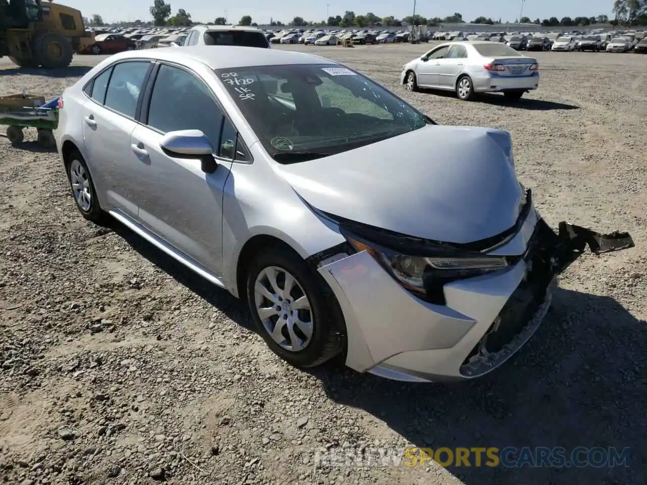 1 Photograph of a damaged car 5YFEPRAE2LP116374 TOYOTA COROLLA 2020