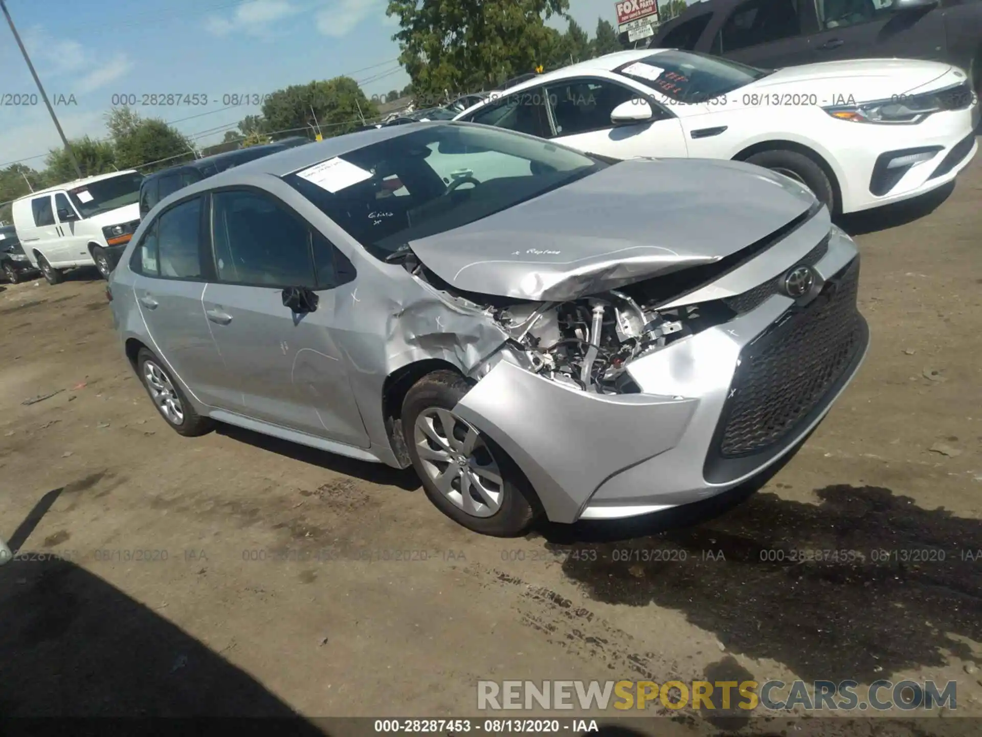 1 Photograph of a damaged car 5YFEPRAE2LP117038 TOYOTA COROLLA 2020