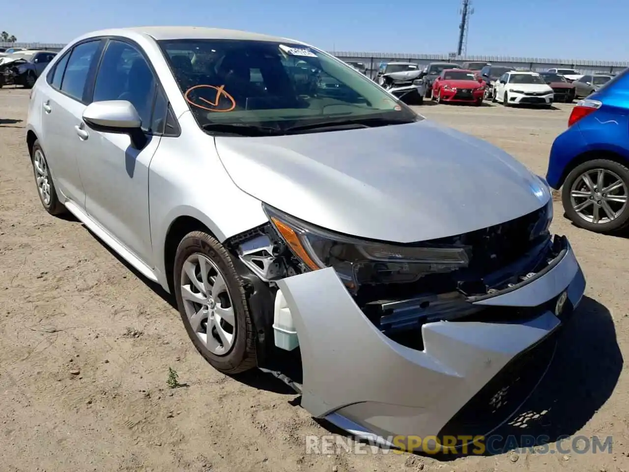 1 Photograph of a damaged car 5YFEPRAE2LP117198 TOYOTA COROLLA 2020