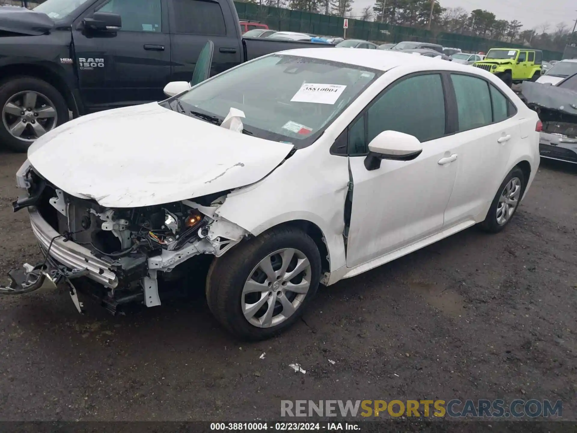 2 Photograph of a damaged car 5YFEPRAE2LP117850 TOYOTA COROLLA 2020