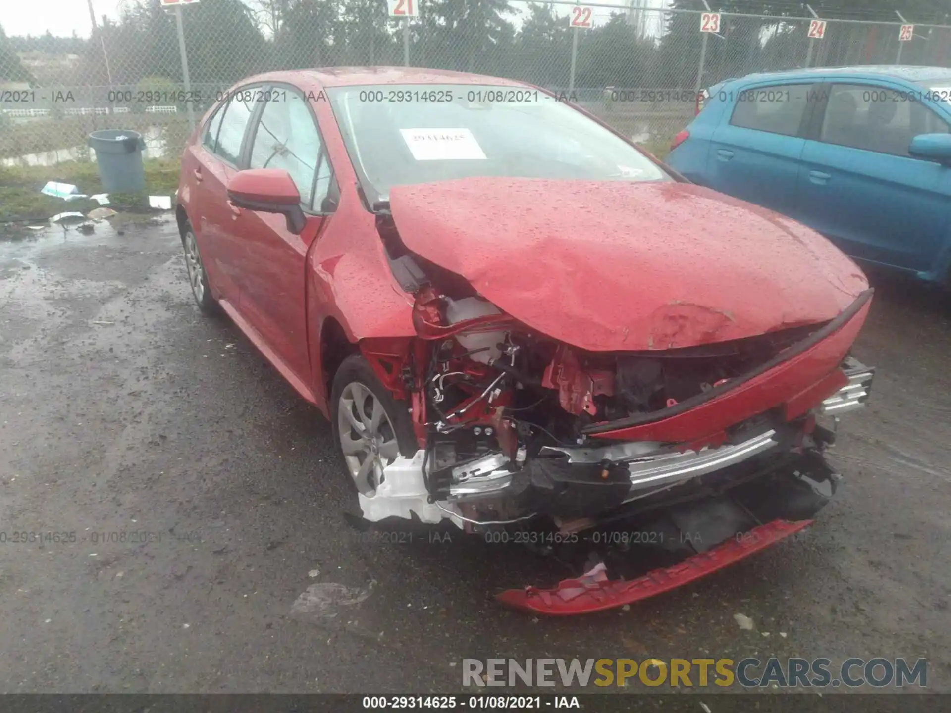 1 Photograph of a damaged car 5YFEPRAE2LP118660 TOYOTA COROLLA 2020