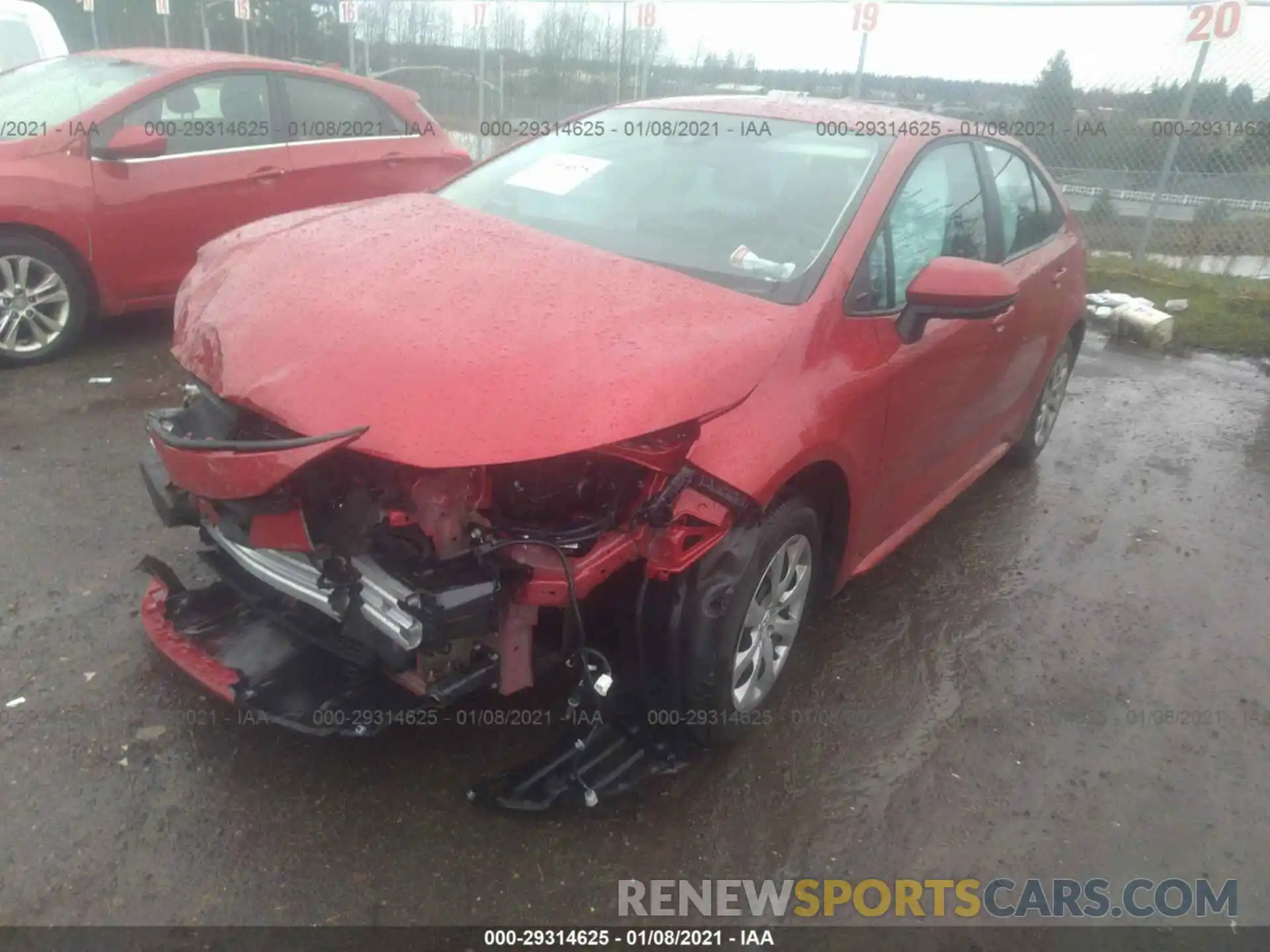 2 Photograph of a damaged car 5YFEPRAE2LP118660 TOYOTA COROLLA 2020