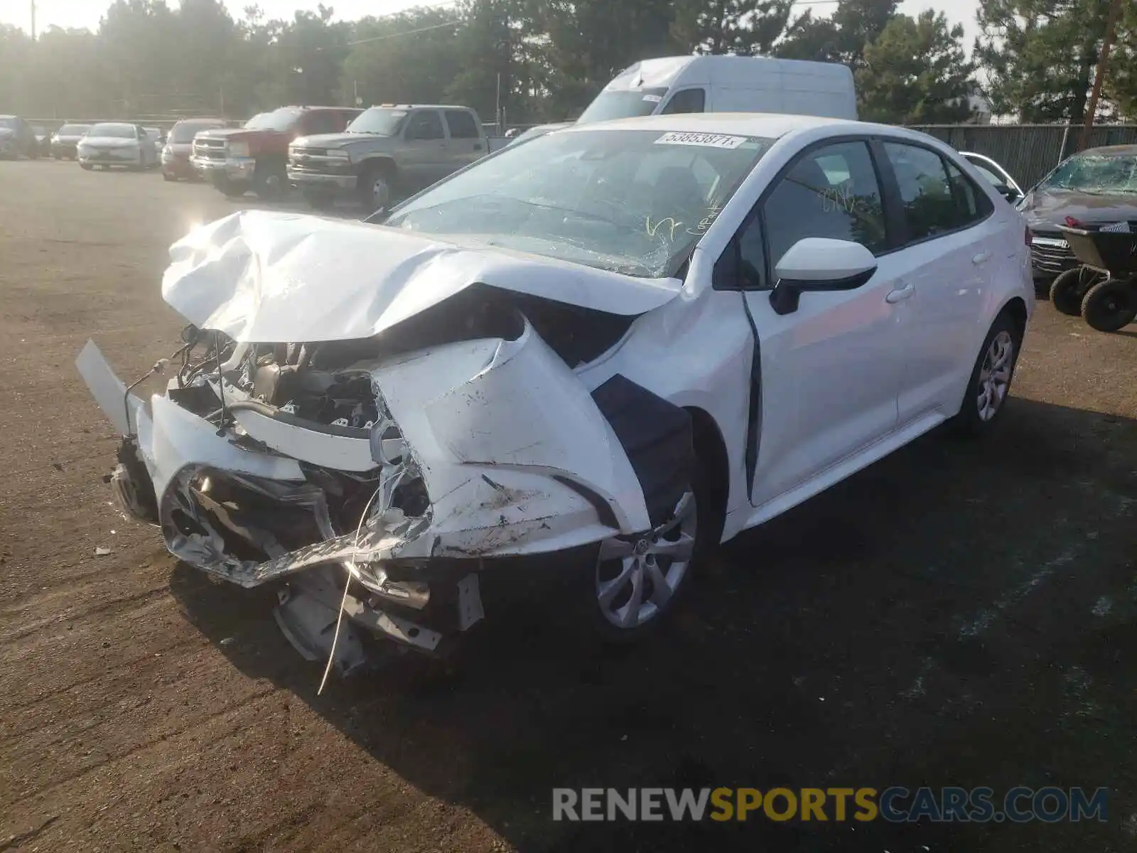 2 Photograph of a damaged car 5YFEPRAE2LP119002 TOYOTA COROLLA 2020