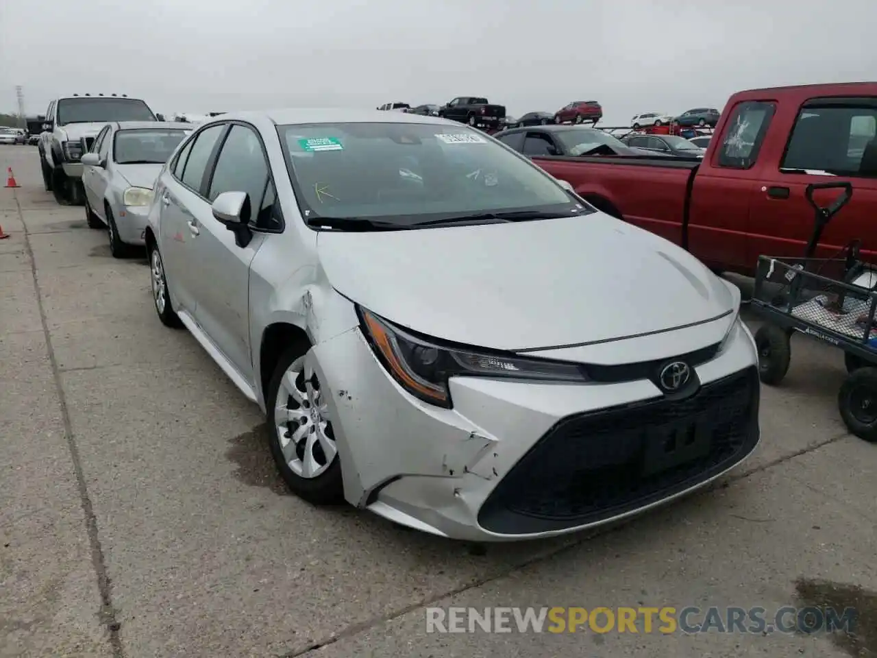 1 Photograph of a damaged car 5YFEPRAE2LP119954 TOYOTA COROLLA 2020