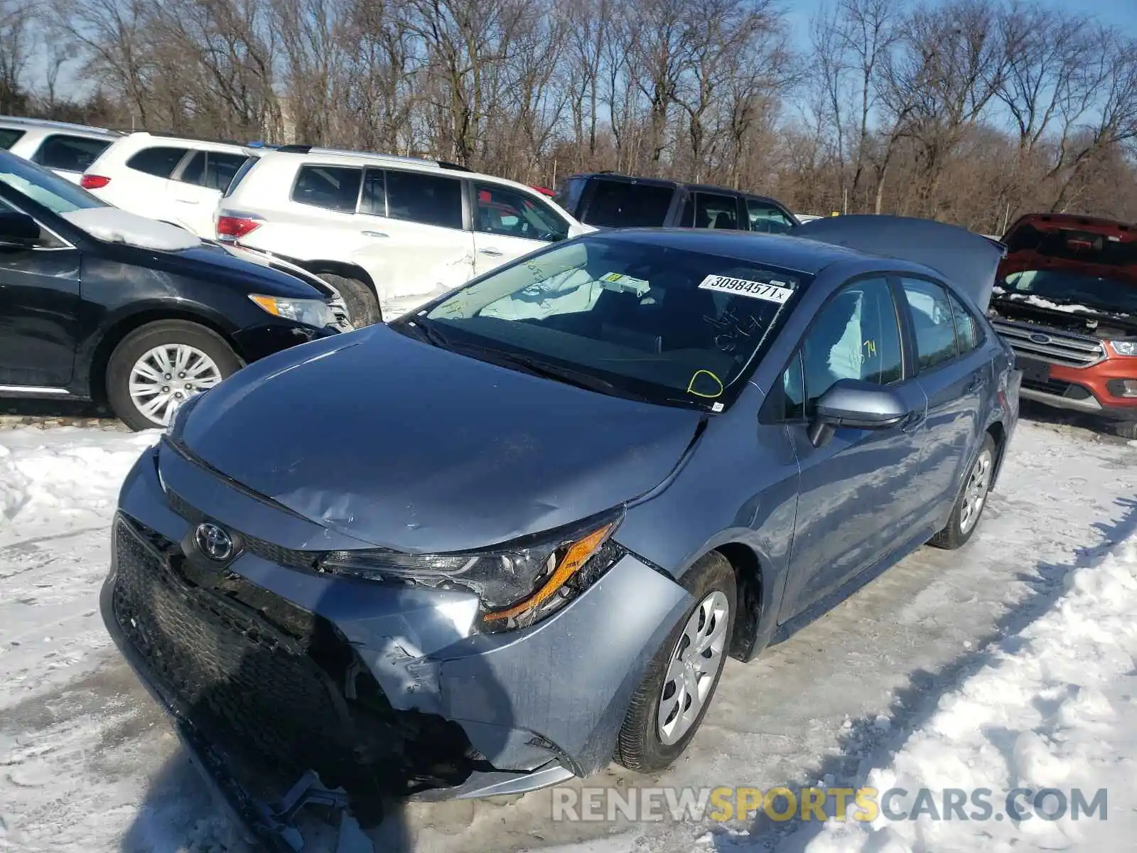 2 Photograph of a damaged car 5YFEPRAE2LP120442 TOYOTA COROLLA 2020