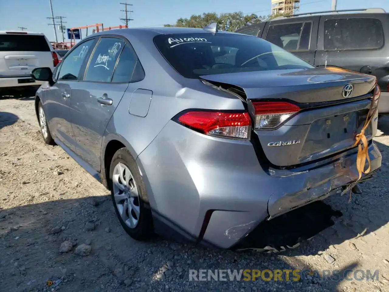 3 Photograph of a damaged car 5YFEPRAE2LP120487 TOYOTA COROLLA 2020