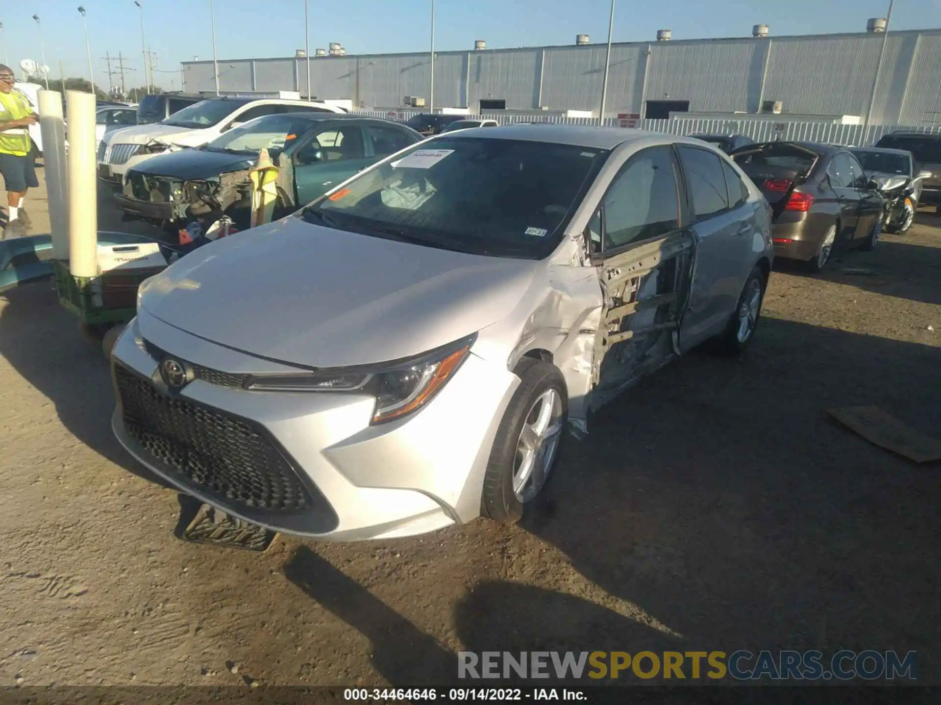 2 Photograph of a damaged car 5YFEPRAE2LP122613 TOYOTA COROLLA 2020