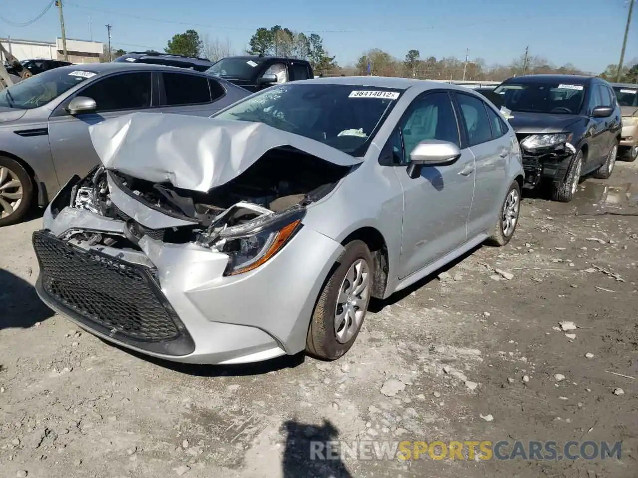 2 Photograph of a damaged car 5YFEPRAE2LP124202 TOYOTA COROLLA 2020