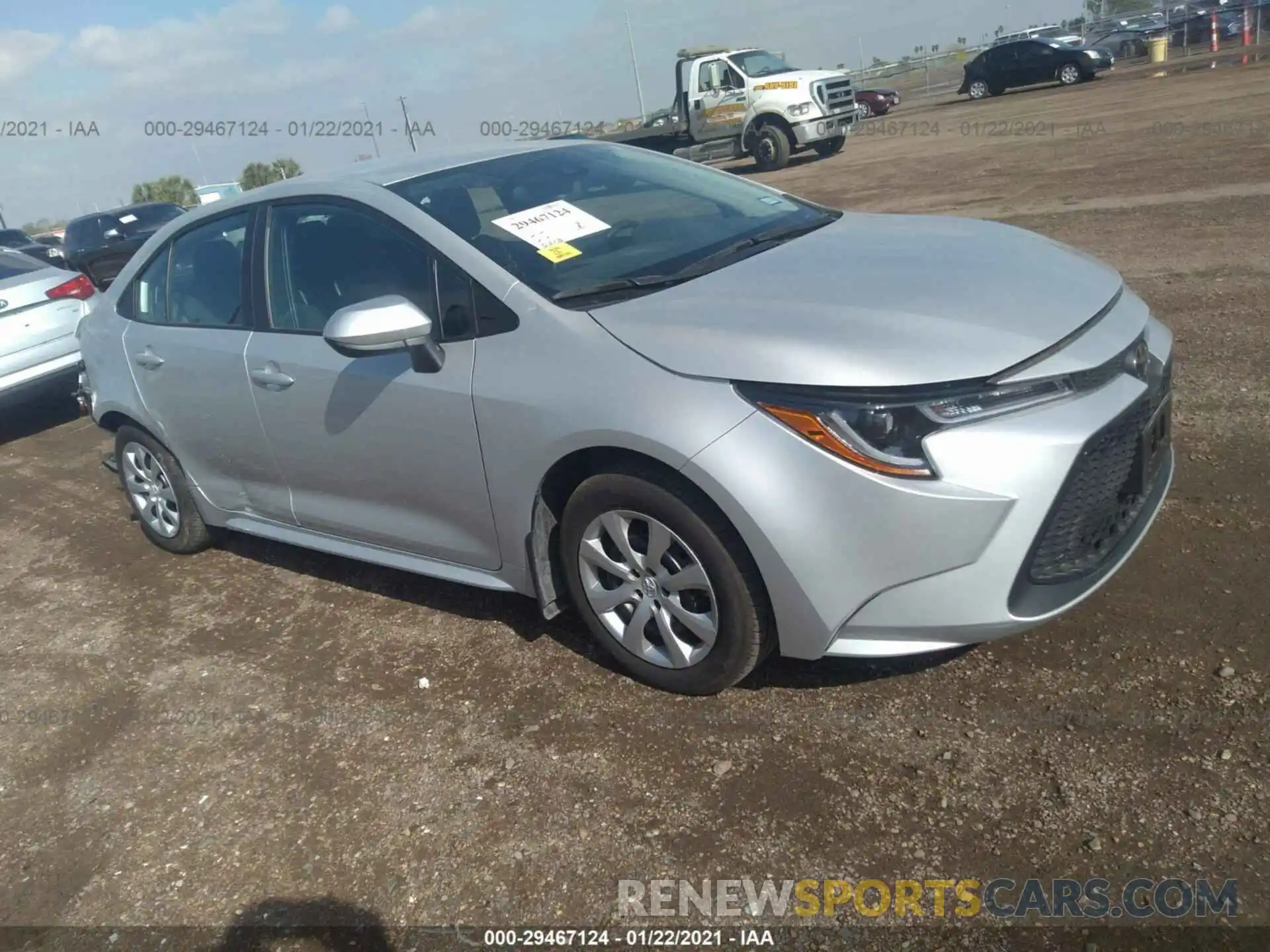 1 Photograph of a damaged car 5YFEPRAE2LP124488 TOYOTA COROLLA 2020