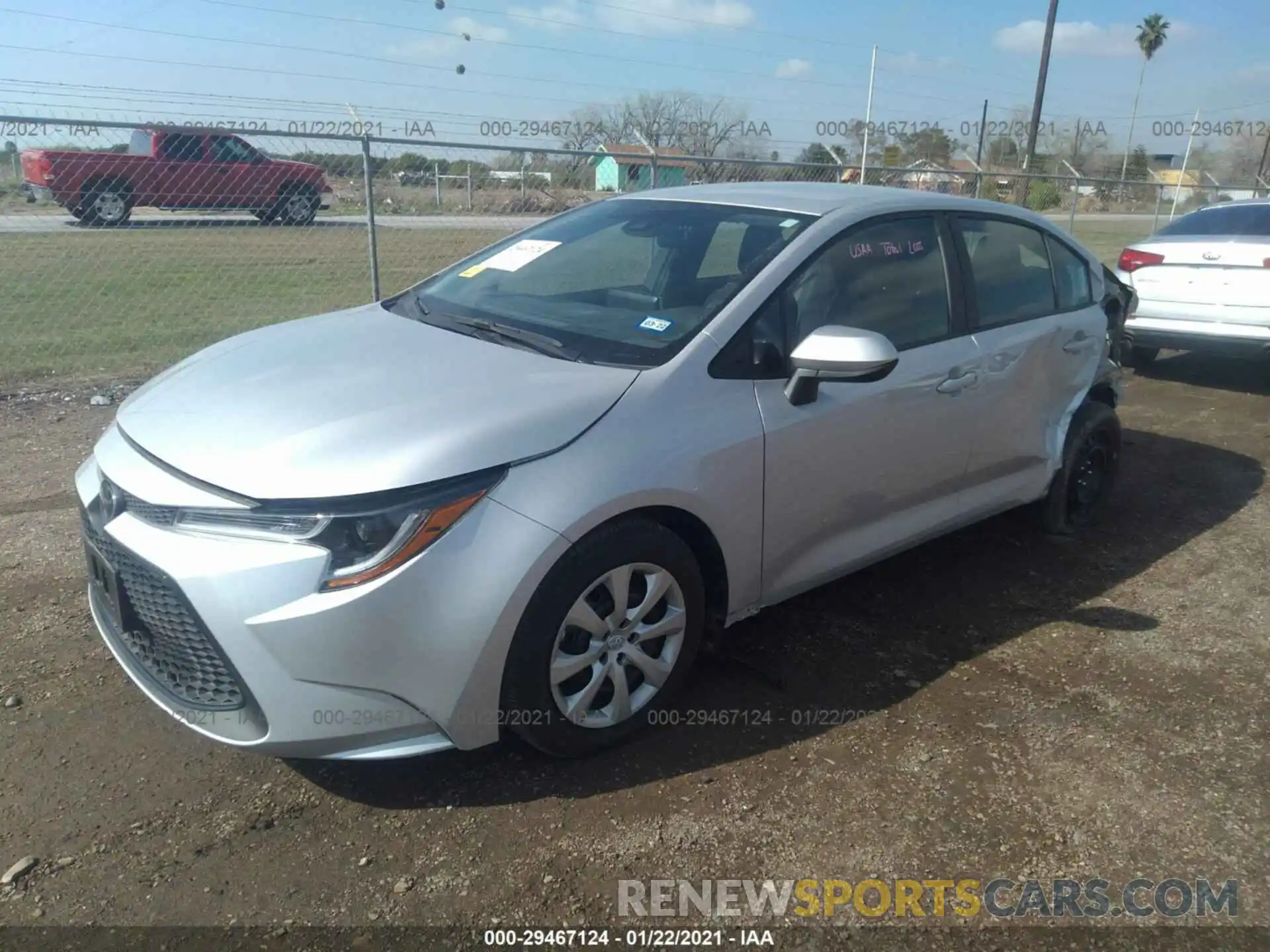 2 Photograph of a damaged car 5YFEPRAE2LP124488 TOYOTA COROLLA 2020