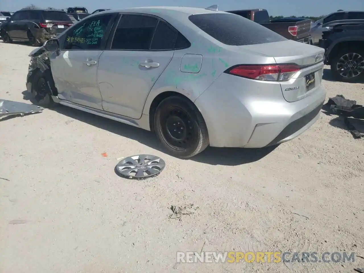 3 Photograph of a damaged car 5YFEPRAE2LP126466 TOYOTA COROLLA 2020