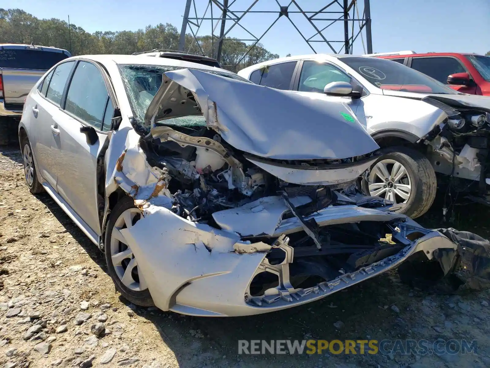 1 Photograph of a damaged car 5YFEPRAE2LP127763 TOYOTA COROLLA 2020