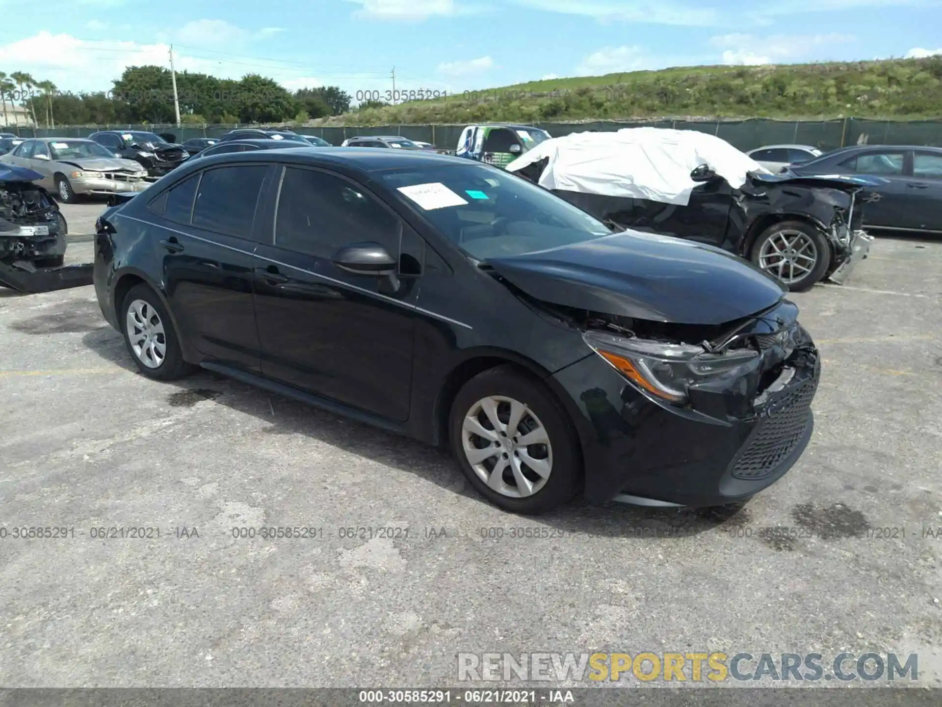 1 Photograph of a damaged car 5YFEPRAE2LP128055 TOYOTA COROLLA 2020