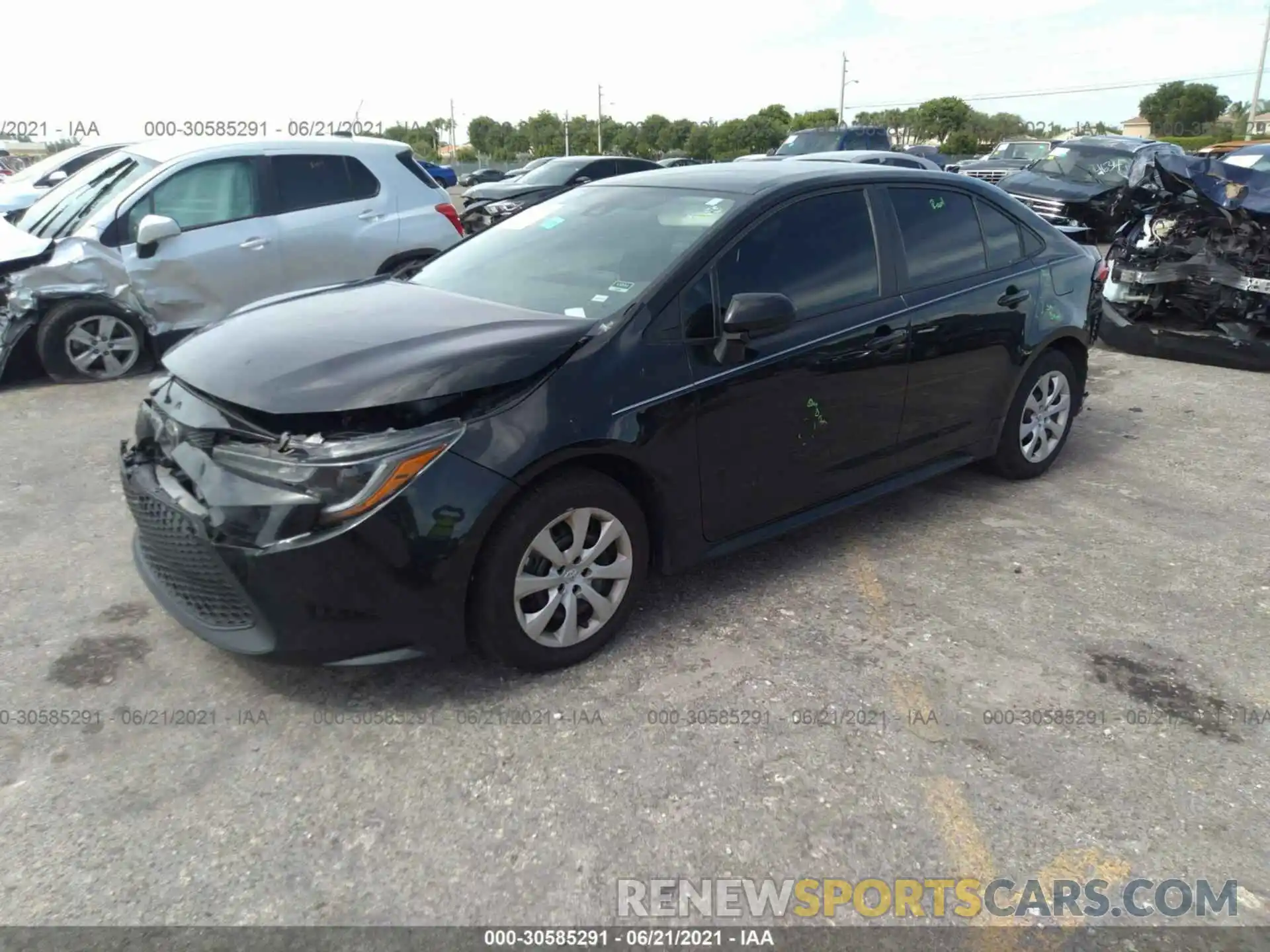 2 Photograph of a damaged car 5YFEPRAE2LP128055 TOYOTA COROLLA 2020