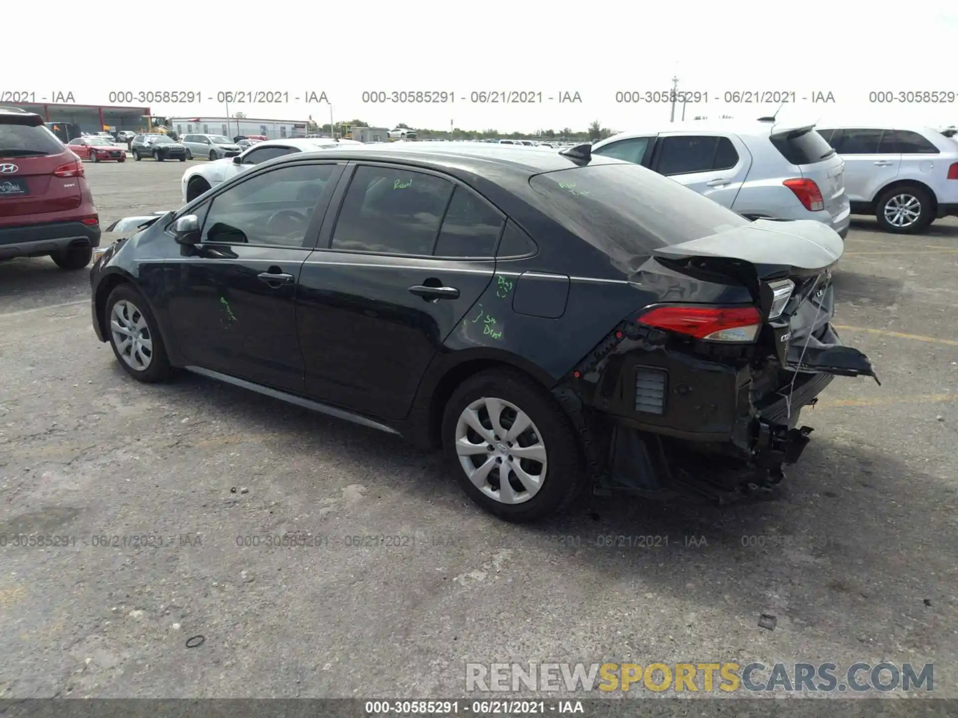 3 Photograph of a damaged car 5YFEPRAE2LP128055 TOYOTA COROLLA 2020