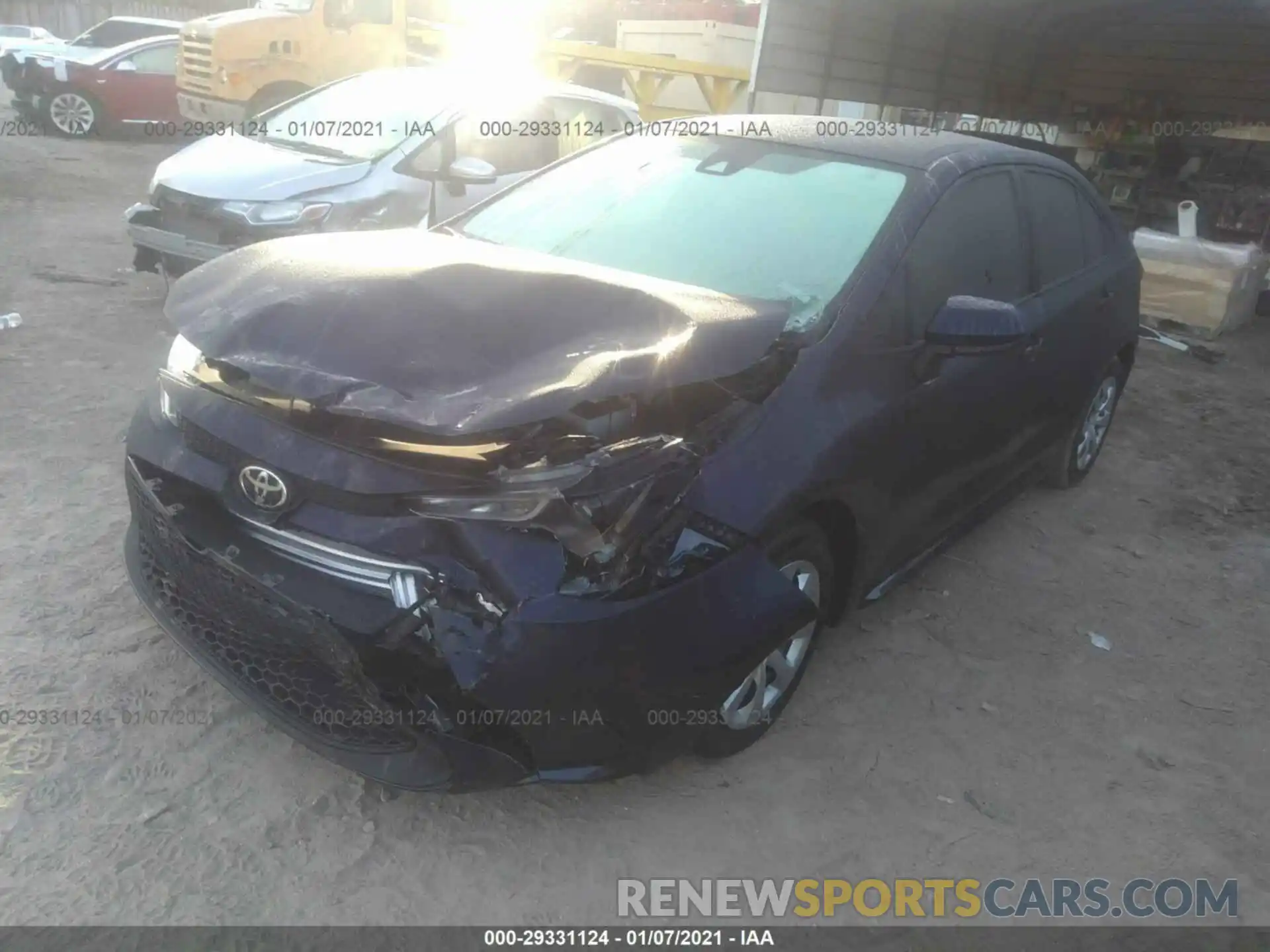 2 Photograph of a damaged car 5YFEPRAE2LP128122 TOYOTA COROLLA 2020