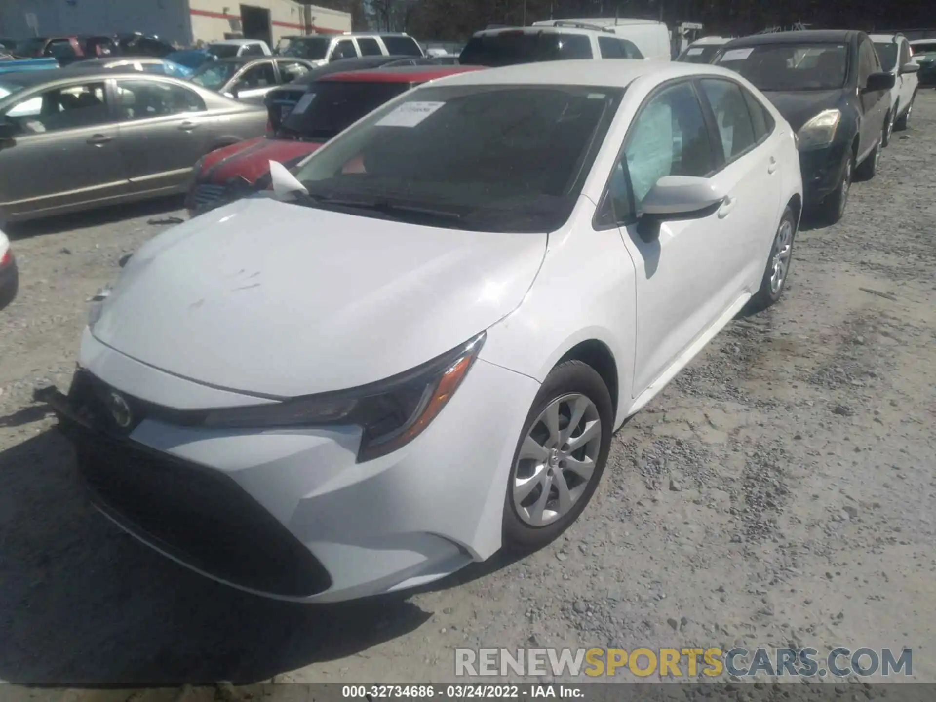 2 Photograph of a damaged car 5YFEPRAE2LP133630 TOYOTA COROLLA 2020