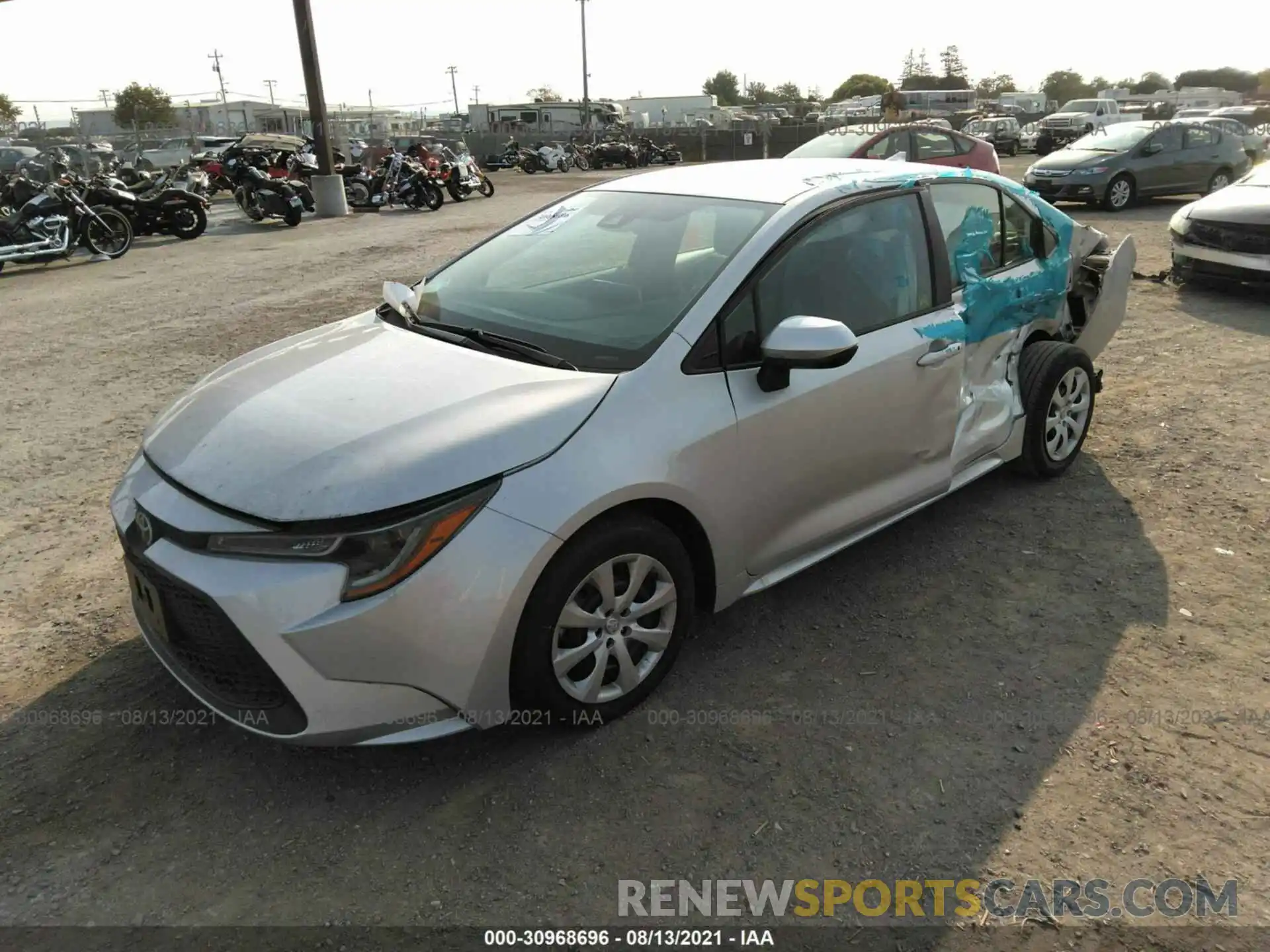 2 Photograph of a damaged car 5YFEPRAE2LP137175 TOYOTA COROLLA 2020