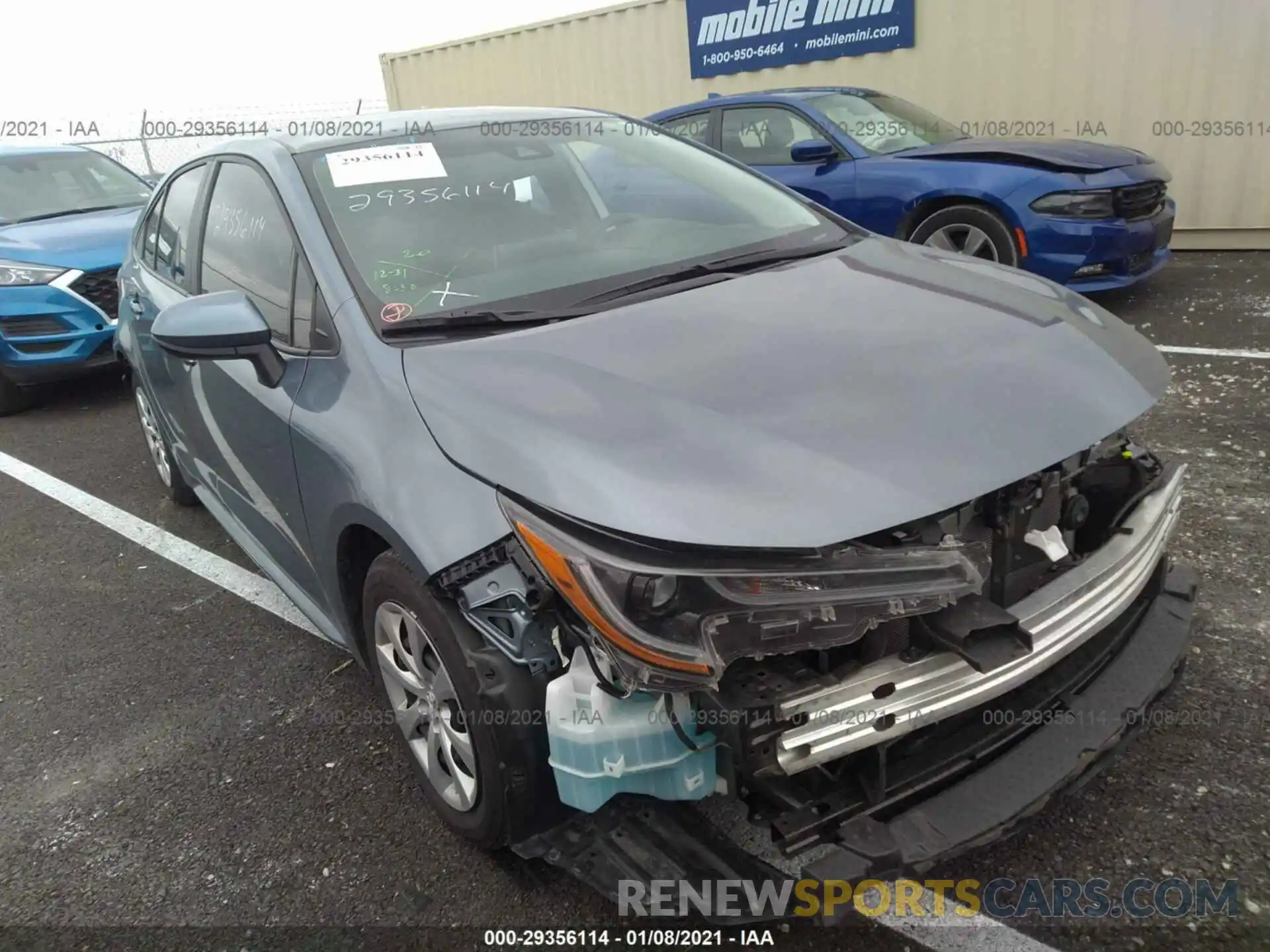 1 Photograph of a damaged car 5YFEPRAE2LP142019 TOYOTA COROLLA 2020