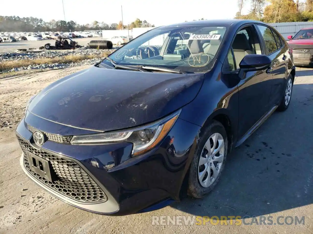 2 Photograph of a damaged car 5YFEPRAE2LP142439 TOYOTA COROLLA 2020